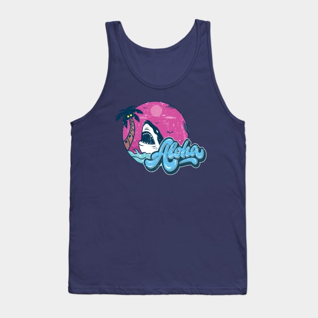 Aloha Shark Lover Gift Tank Top by meowstudio